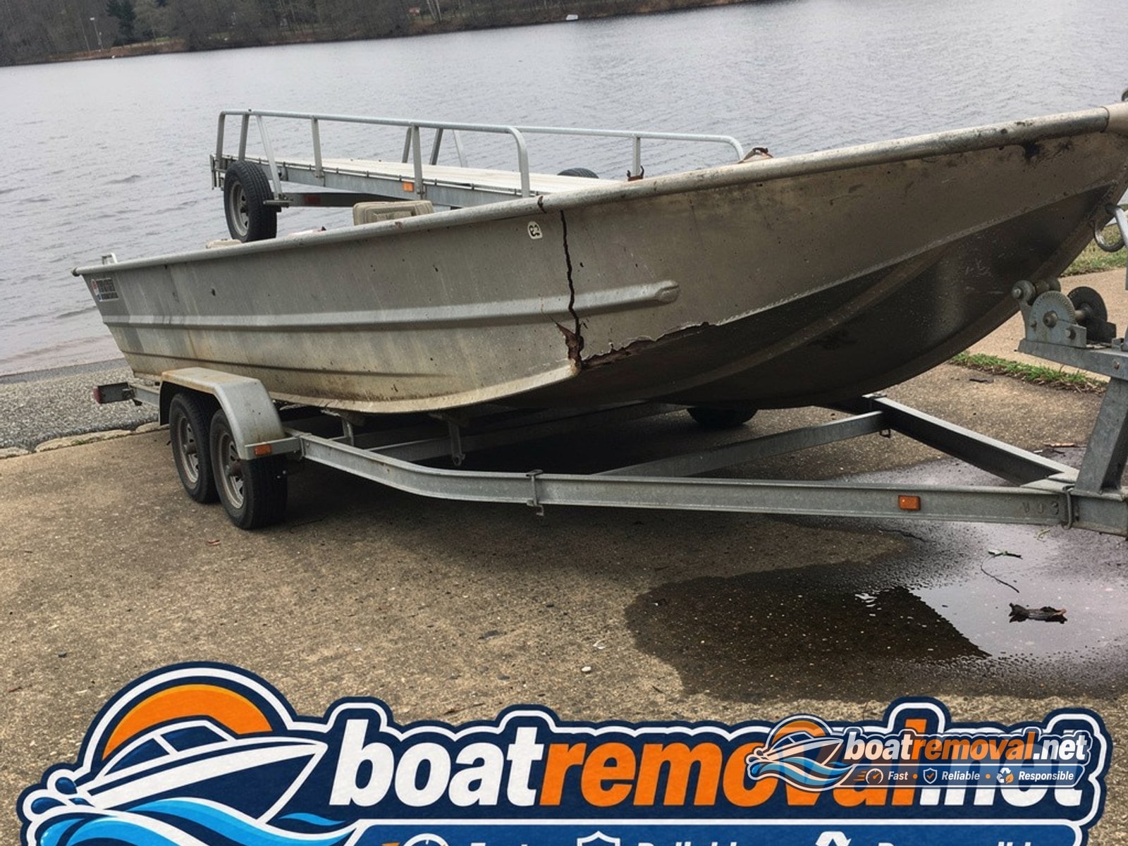 Boston Whaler 13 loaded for removal San Antonio TX