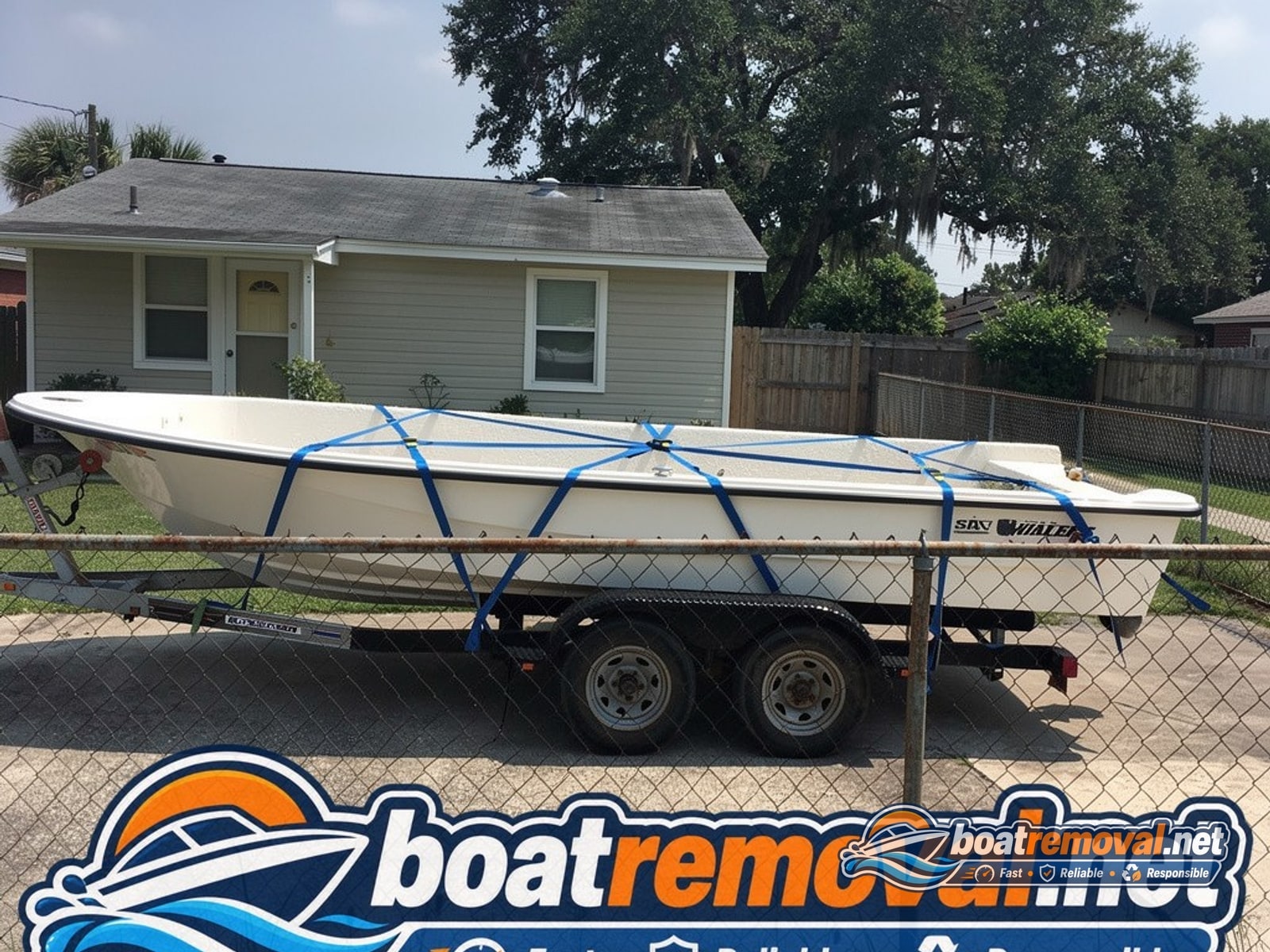 Reinell 190 loaded for removal Pomona CA