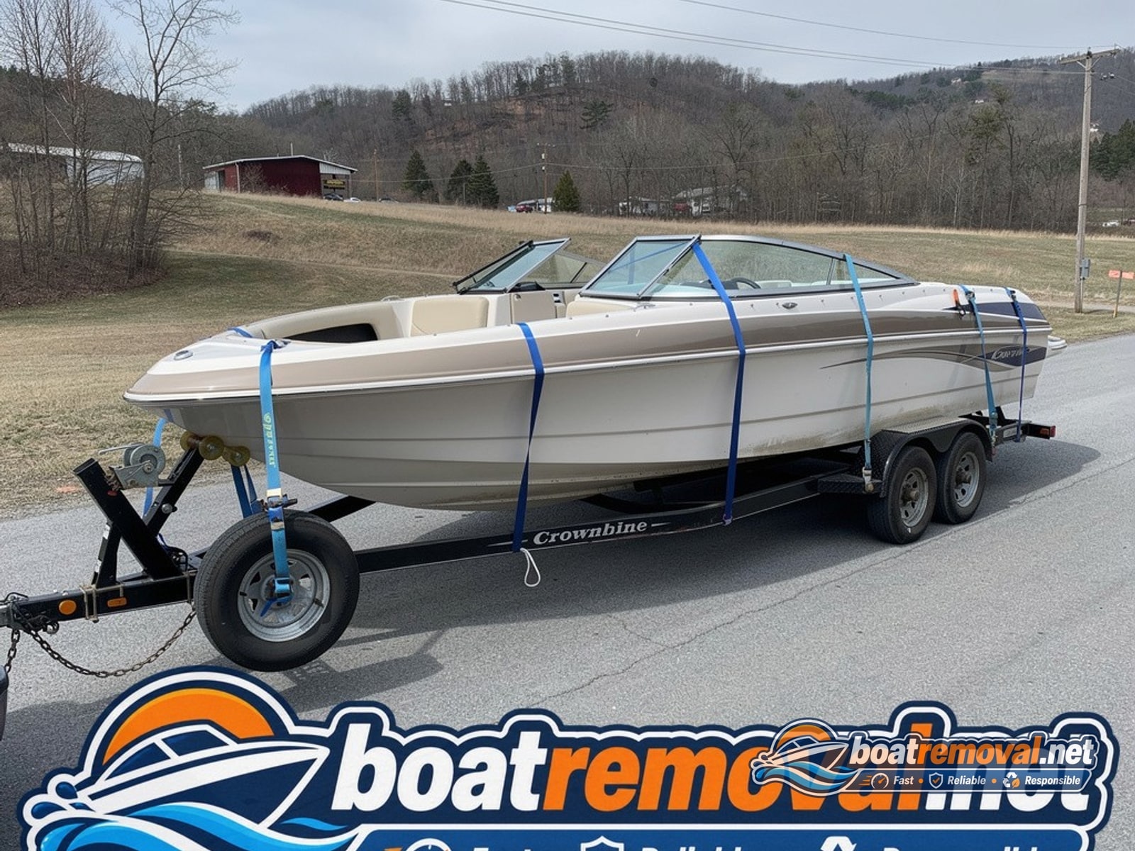 Glastron Swinger loaded for removal Gresham OR