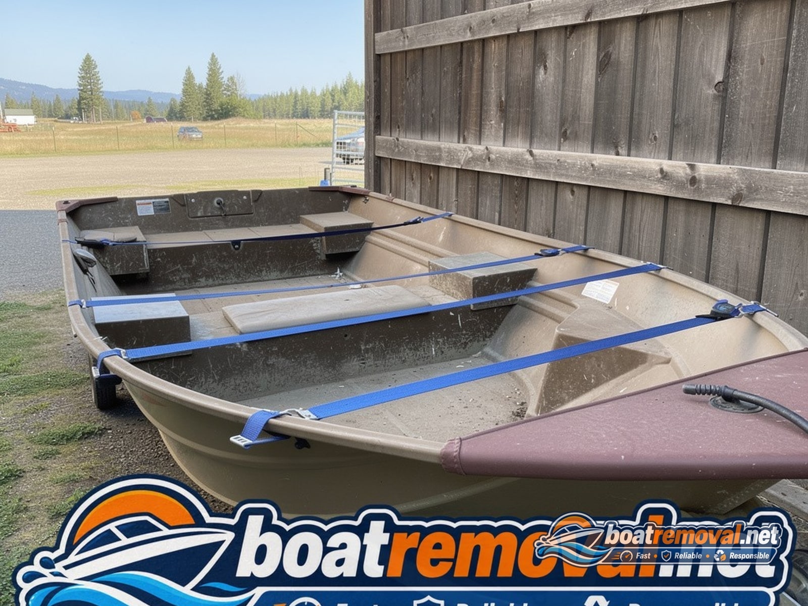 Jon boat 1436 loaded for removal Abilene TX