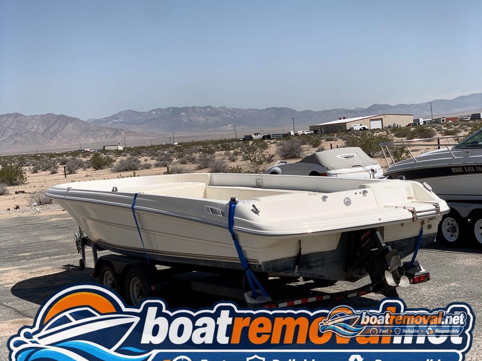 Chris-Craft Cavalier loaded for removal Compton CA