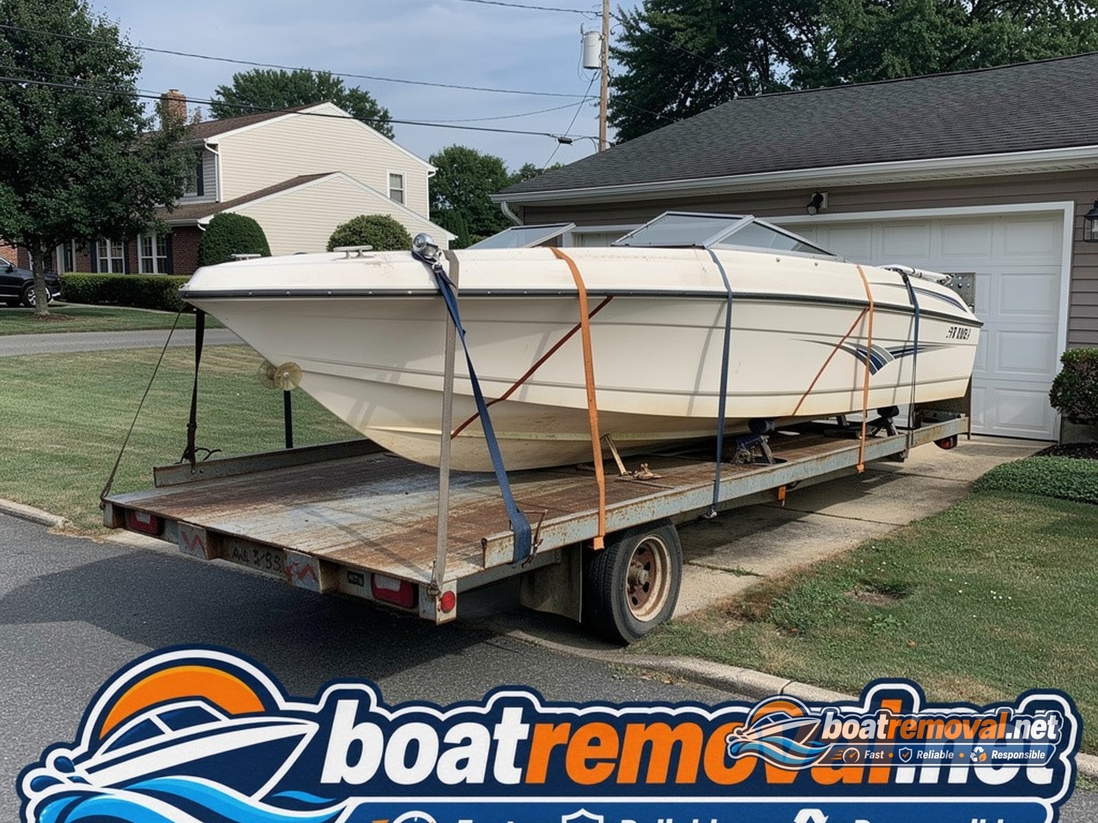 Sea Ray 180 loaded for removal Colton CA