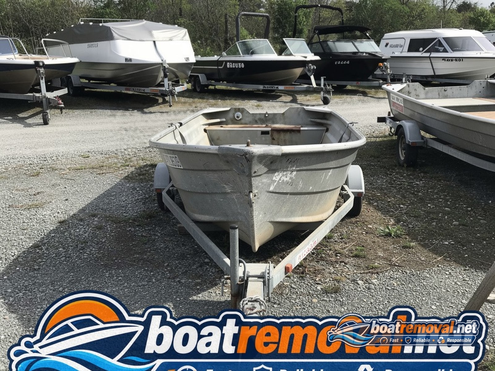 Boston Whaler 13 loaded for removal San Jose CA