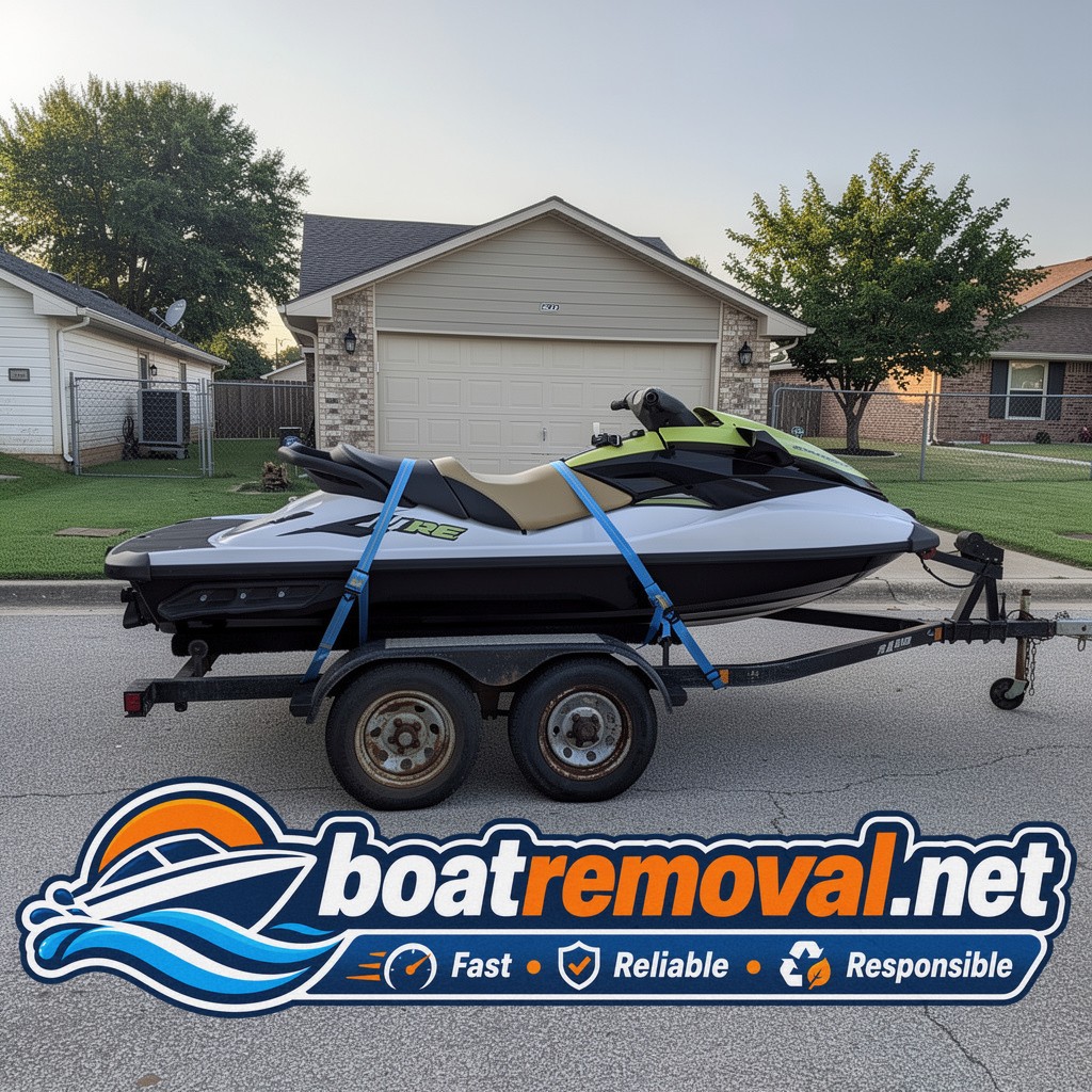 jet ski loaded for junk removal, Edmond Oklahoma