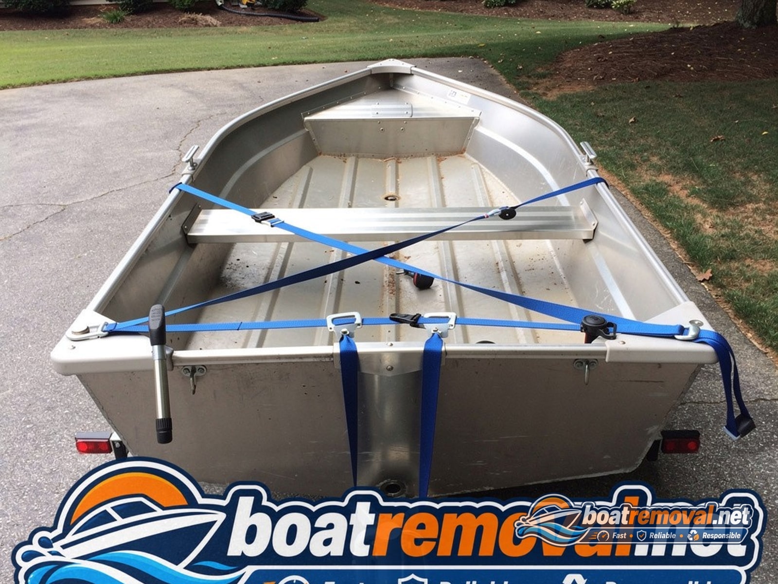 Garner, NC: 16 ft aluminum jon boat loaded for removal 16 ft aluminum jon boat loaded for junk removal, Garner North Carolina