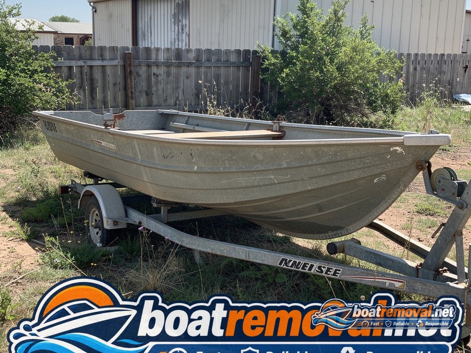 Jon boat 1436 loaded for removal Antelope CA