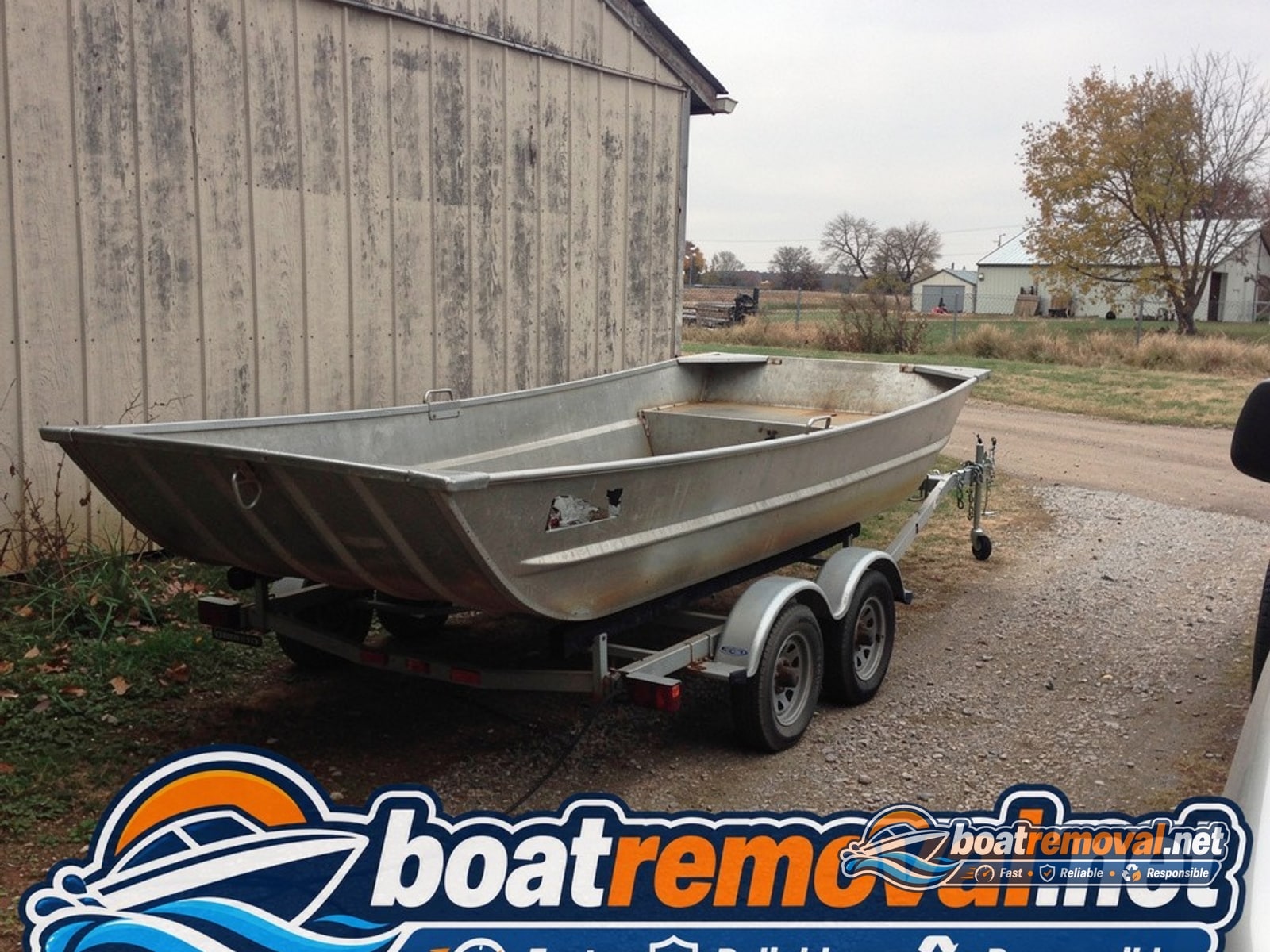 Jon boat 1436 loaded for removal Charleston SC