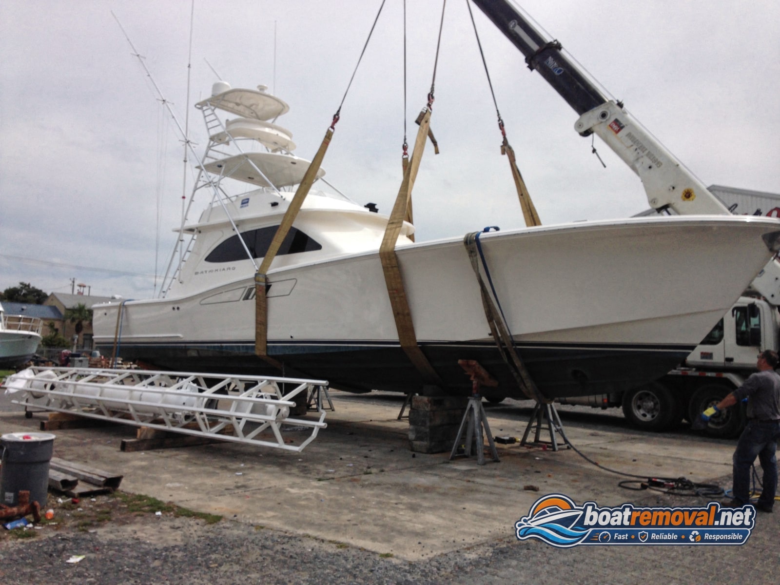 Chris-Craft Commander 27 loaded for removal Rogers AR