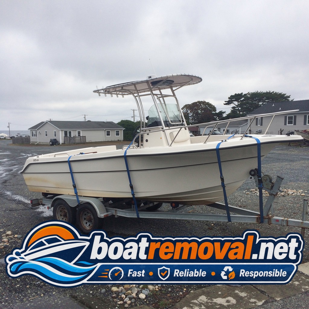 24 ft Wellcraft center console loaded after storm damage, Narragansett Rhode Island