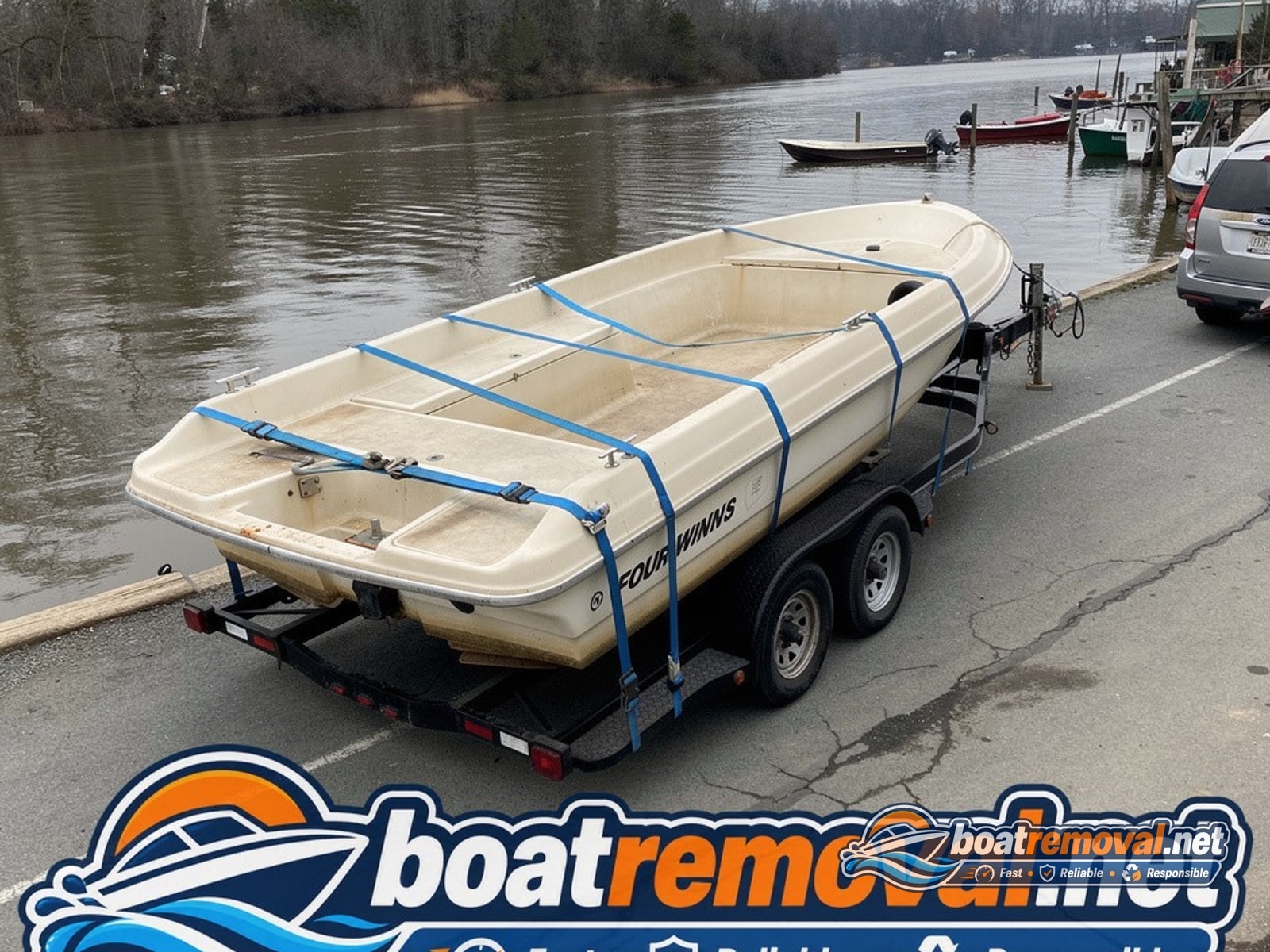 Stingray 195 loaded for removal Country Club FL