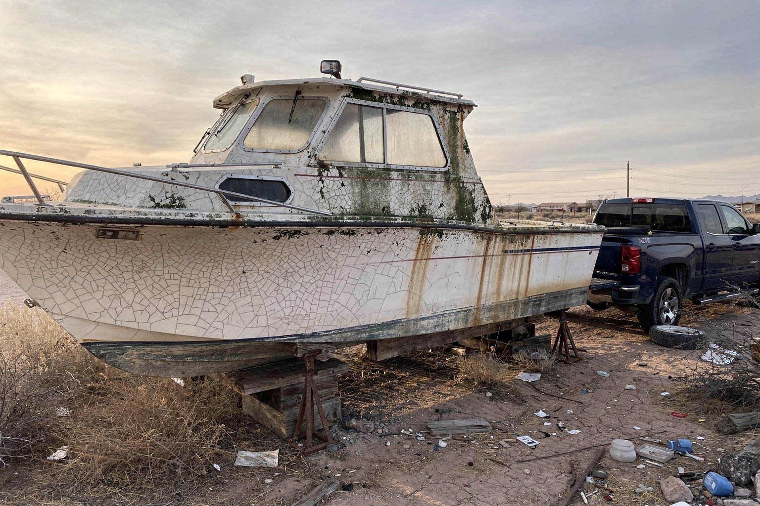 Damaged boat